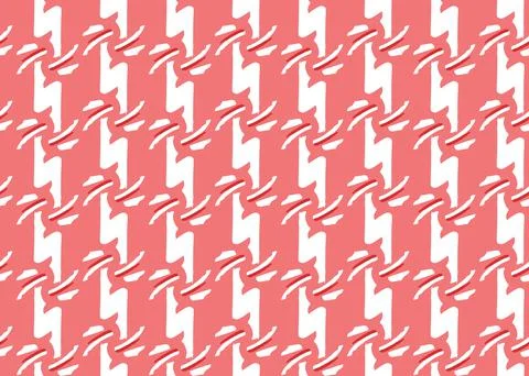 Vector texture background, seamless pattern. Hand drawn, red, white colors. Stock Illustration