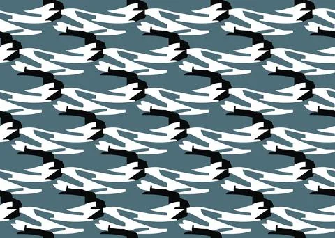 Vector texture background, seamless pattern. Hand drawn, blue, white, black c Stock Illustration