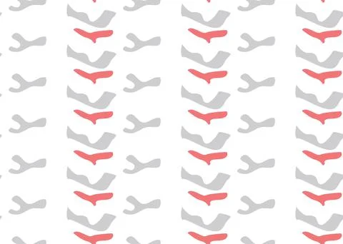 Vector texture background, seamless pattern. Hand drawn, grey, red, white col Stock Illustration