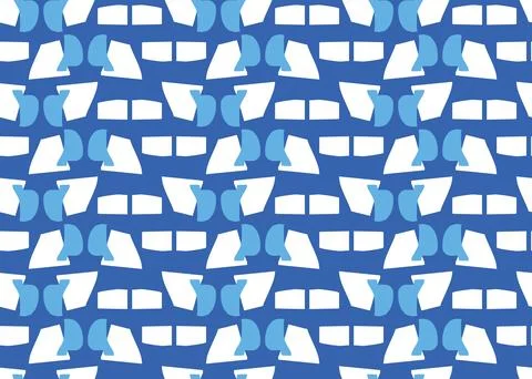 Vector texture background, seamless pattern. Hand drawn, blue, white colors. Stock Illustration