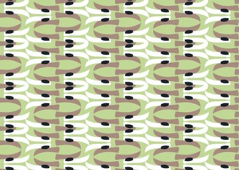 Vector texture background, seamless pattern. Hand drawn, green, brown, black, Stock Illustration