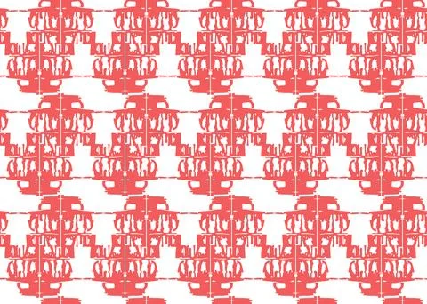 Vector texture background, seamless pattern. Hand drawn, red, white colors. Stock Illustration
