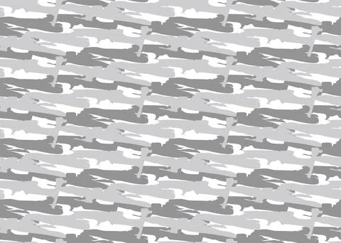 Vector texture background, seamless pattern. Hand drawn, grey, white colors. Stock Illustration