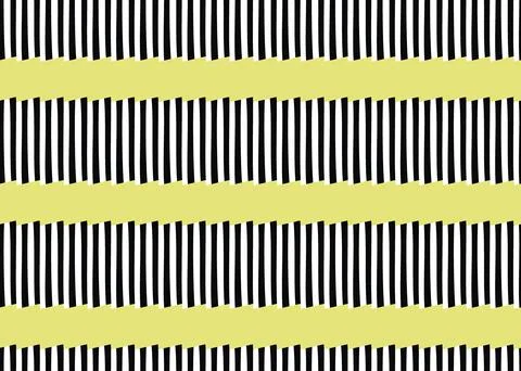 Vector texture background, seamless pattern. Hand drawn, yellow, black, white Stock Illustration