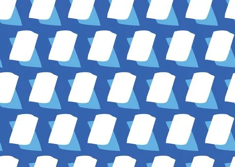 Vector texture background, seamless pattern. Hand drawn, blue, white colors. Stock Illustration