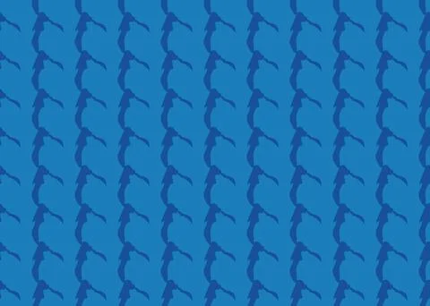 Vector texture background, seamless pattern. Hand drawn, blue colors. Stock Illustration