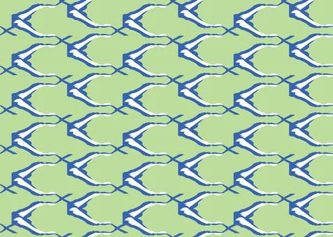 Vector texture background, seamless pattern. Hand drawn, green, blue, white c Stock Illustration