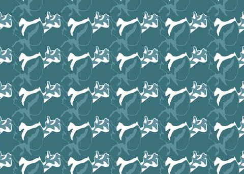 Vector texture background, seamless pattern. Hand drawn, blue, white colors. Stock Illustration