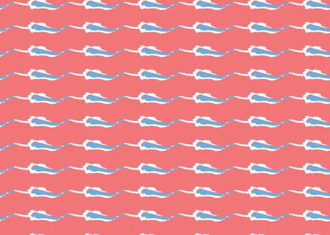 Vector texture background, seamless pattern. Hand drawn, red, blue, white col Stock Illustration