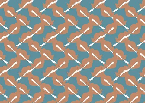 Vector texture background, seamless pattern. Hand drawn, brown, blue, white c Stock Illustration