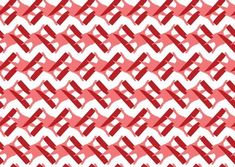 Vector texture background, seamless pattern. Hand drawn, red, white colors. Illustrazione stock