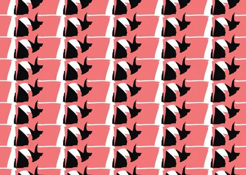 Vector texture background, seamless pattern. Hand drawn, red, black, white co Stock Illustration