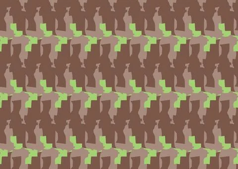 Vector texture background, seamless pattern. Hand drawn, brown, green colors. Stock Illustration