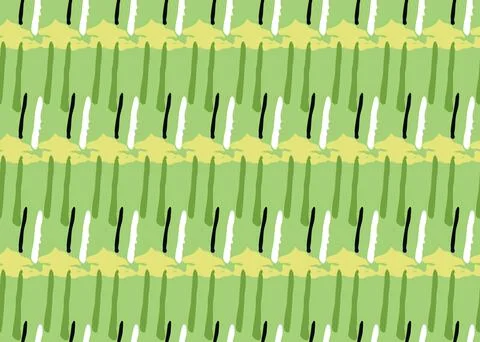 Vector texture background, seamless pattern. Hand drawn, green, yellow, black Stock Illustration