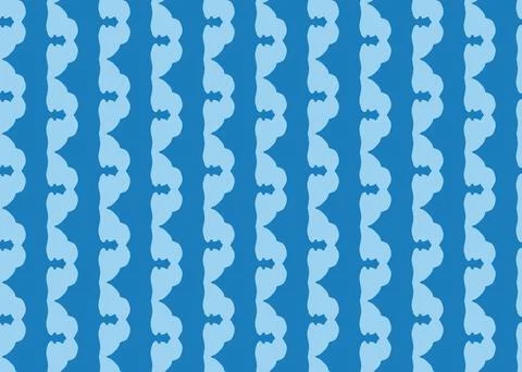 Vector texture background, seamless pattern. Hand drawn, blue colors. Stock Illustration