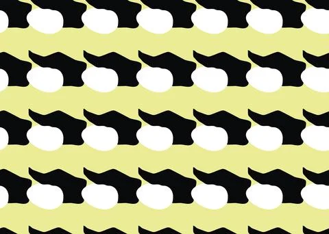 Vector texture background, seamless pattern. Hand drawn, yellow, white, black Stock Illustration
