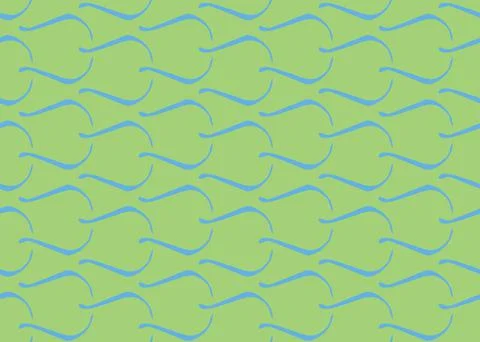 Vector texture background, seamless pattern. Hand drawn, green, blue colors. Stock Illustration