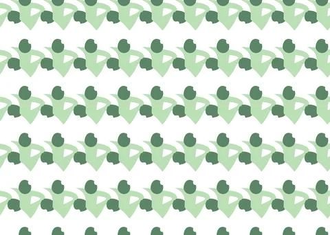 Vector texture background, seamless pattern. Hand drawn, green, white colors. Stock Illustration