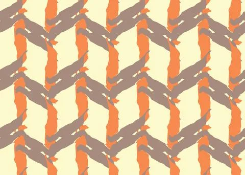 Vector texture background, seamless pattern. Hand drawn, yellow, orange, brow Stock Illustration