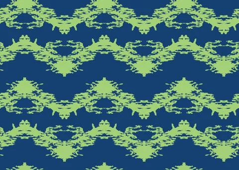 Vector texture background, seamless pattern. Hand drawn, blue, green colors. Stock Illustration