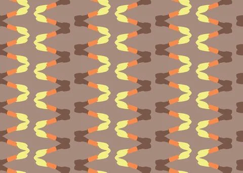 Vector texture background, seamless pattern. Hand drawn, brown, yellow, orang Stock Illustration