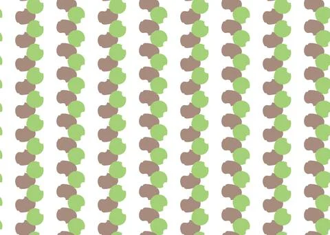 Vector texture background, seamless pattern. Hand drawn, green, brown, white  Stock Illustration