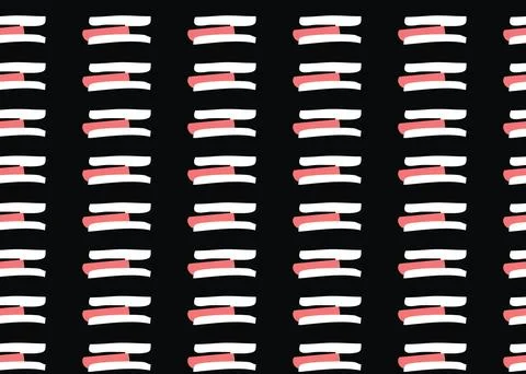 Vector texture background, seamless pattern. Hand drawn, black, red, white co Illustrazione stock