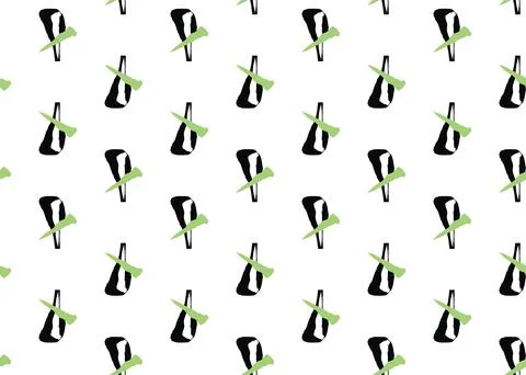 Vector texture background, seamless pattern. Hand drawn, green, black, white  Illustrazione stock