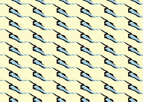 Vector texture background, seamless pattern. Hand drawn, yellow, blue, black  Stock Illustration