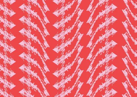 Vector texture background, seamless pattern. Hand drawn, red, pink colors. Stock Illustration