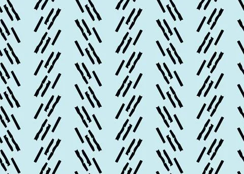 Vector texture background, seamless pattern. Hand drawn, blue, black colors. Stock Illustration