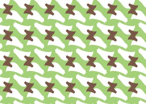 Vector texture background, seamless pattern. Hand drawn, green, brown, white  Stock Illustration
