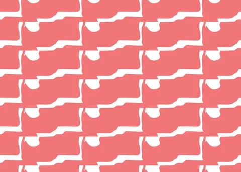 Vector texture background, seamless pattern. Hand drawn, red, white colors. Stock Illustration