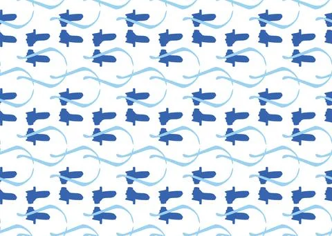 Vector texture background, seamless pattern. Hand drawn, blue, white colors. Stock Illustration