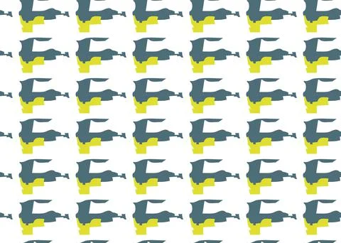 Vector texture background, seamless pattern. Hand drawn, blue, yellow, white  Stock Illustration