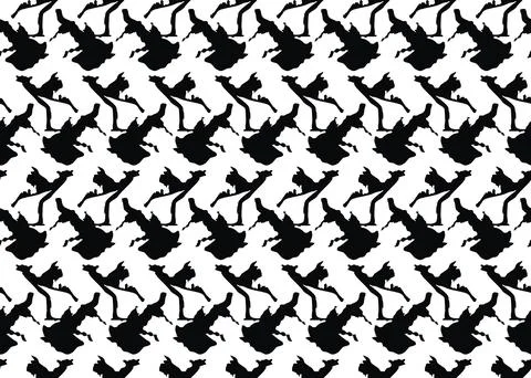 Vector texture background, seamless pattern. Hand drawn, black, white colors. Stock Illustration