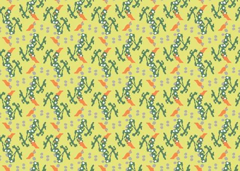 Vector texture background, seamless pattern. Hand drawn, yellow, green, orang Stock Illustration