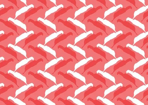 Vector texture background, seamless pattern. Hand drawn, red, white colors. Stock Illustration