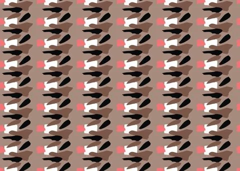 Vector texture background, seamless pattern. Hand drawn, brown, red, black, w Stock Illustration