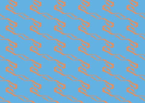 Vector texture background, seamless pattern. Hand drawn, blue, orange colors. Illustrazione stock