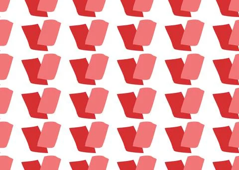 Vector texture background, seamless pattern. Hand drawn, red, white colors. Illustrazione stock