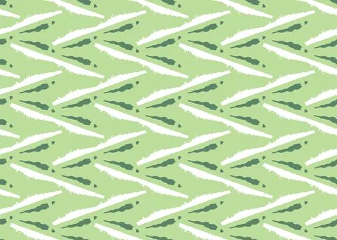 Vector texture background, seamless pattern. Hand drawn, green, white colors. Stock Illustration