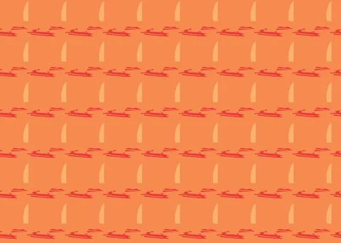 Vector texture background, seamless pattern. Hand drawn, orange, red colors. Stock Illustration