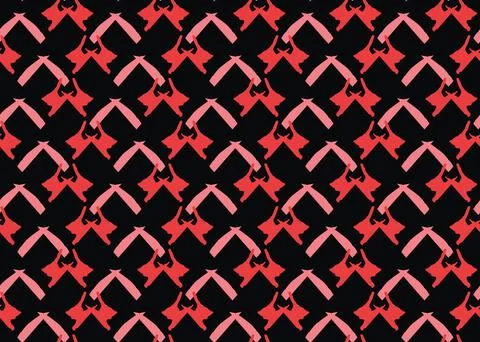 Vector texture background, seamless pattern. Hand drawn, red, black colors. Stock-Illustration