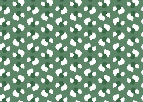 Vector texture background, seamless pattern. Hand drawn, green, white colors. Stock Illustration