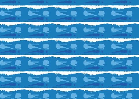 Vector texture background, seamless pattern. Hand drawn, blue, white colors. Stock Illustration