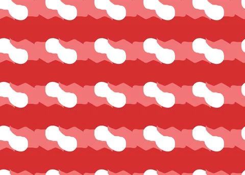 Vector texture background, seamless pattern. Hand drawn, red, white colors. Stock Illustration