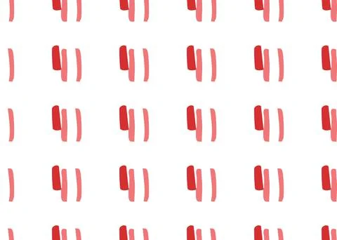 Vector texture background, seamless pattern. Hand drawn, red, white colors. Illustrazione stock