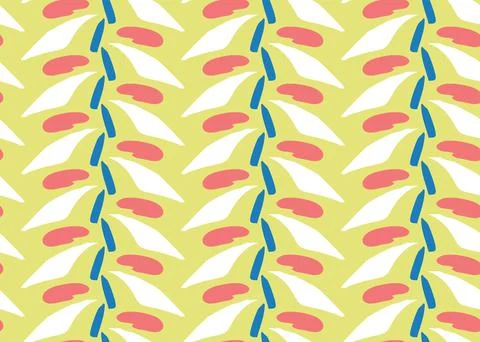 Vector texture background, seamless pattern. Hand drawn, yellow, blue, red, w Stock Illustration