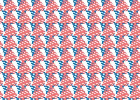 Vector texture background, seamless pattern. Hand drawn, red, blue, white col Illustrazione stock